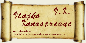 Vlajko Kanostrevac vizit kartica